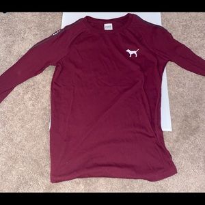 PINK maroon long sleeve shirt